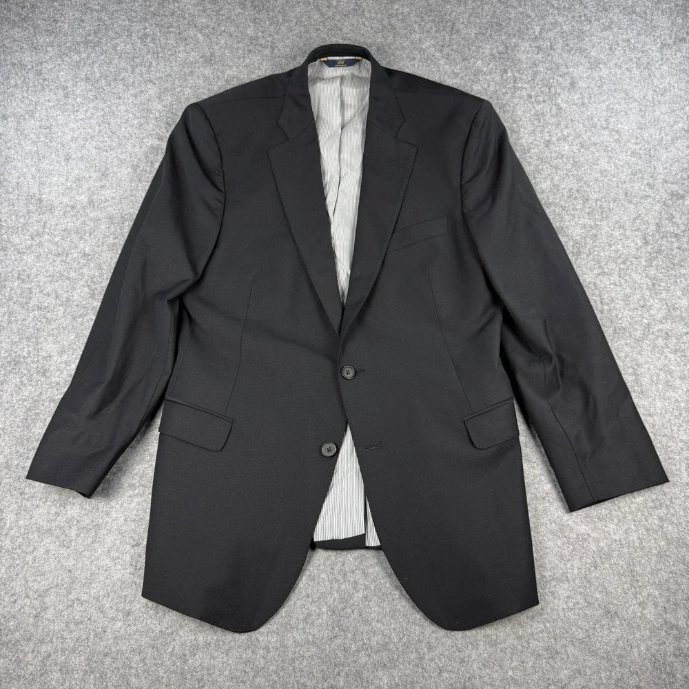 Brooks Brothers Explorer Blazer Sz 42S Black Fitzgerald Fit 100% Wool Sport Coat